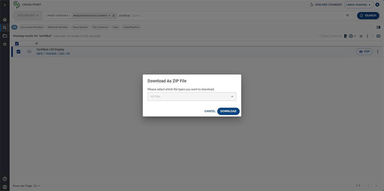 ZIP export 
